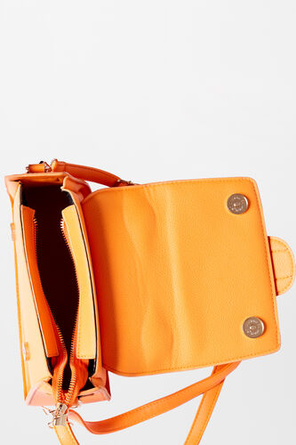 Orange Regular Textured Sling Bag, , image 2